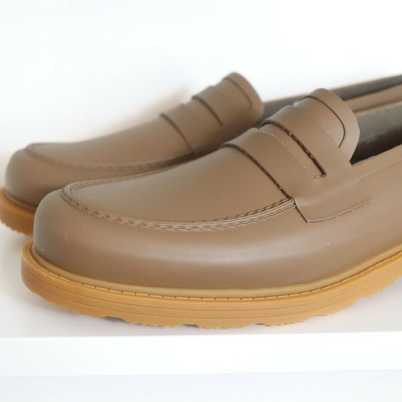HUNTER Original Rubber Penny Loafer Light Khaki - Picture 2 of 4